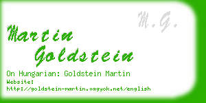 martin goldstein business card